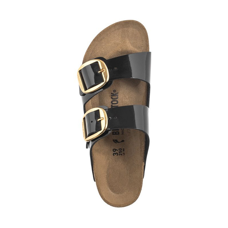 Birkenstock Arizona Big Buckle Patent Black/Gold 1027918 (BK270-b) Moteriški batai/šlepetės