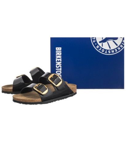 Birkenstock Arizona Big Buckle Patent Black/Gold 1027918 (BK270-b) Moteriški batai/šlepetės