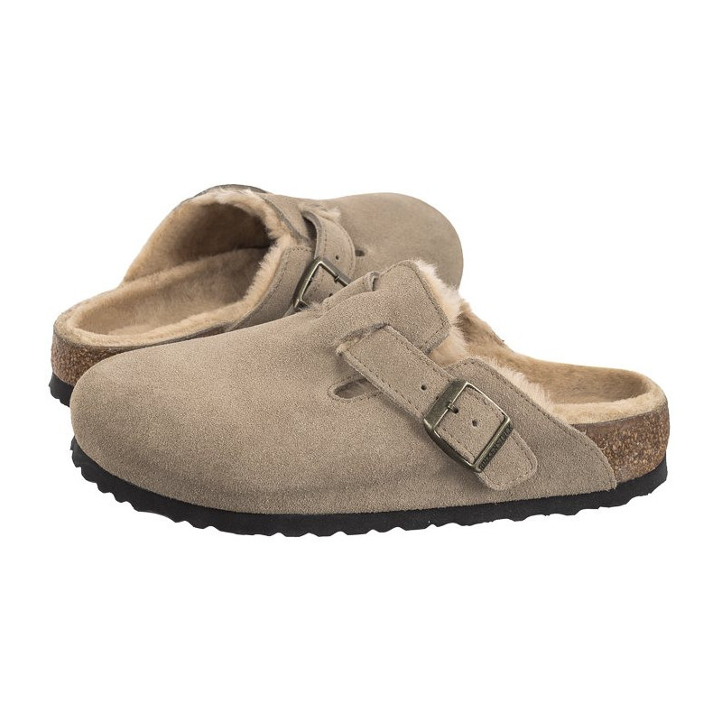 Birkenstock Boston VL/ Shearling Taupe 1028299 (BK266-b) Moteriški batai/šlepetės