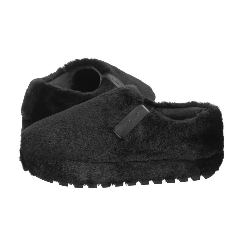 Calvin Klein Home Anke Slipper Wn Fur Triple Black YW0YW01596 0GJ (CK592-a) Women's Shoes/Flip Flops