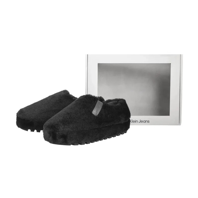 Calvin Klein Home Anke Slipper Wn Fur Triple Black YW0YW01596 0GJ (CK592-a) Naiste kingad/klappide klapid