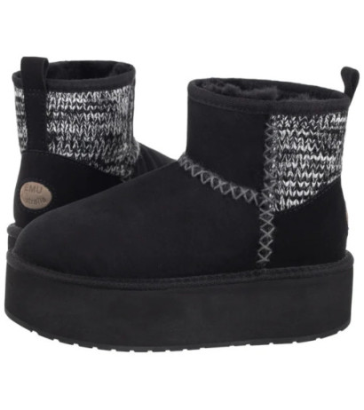 EMU Australia Stinger Knit Flatform Black W13143 (EM515-b) kurpes