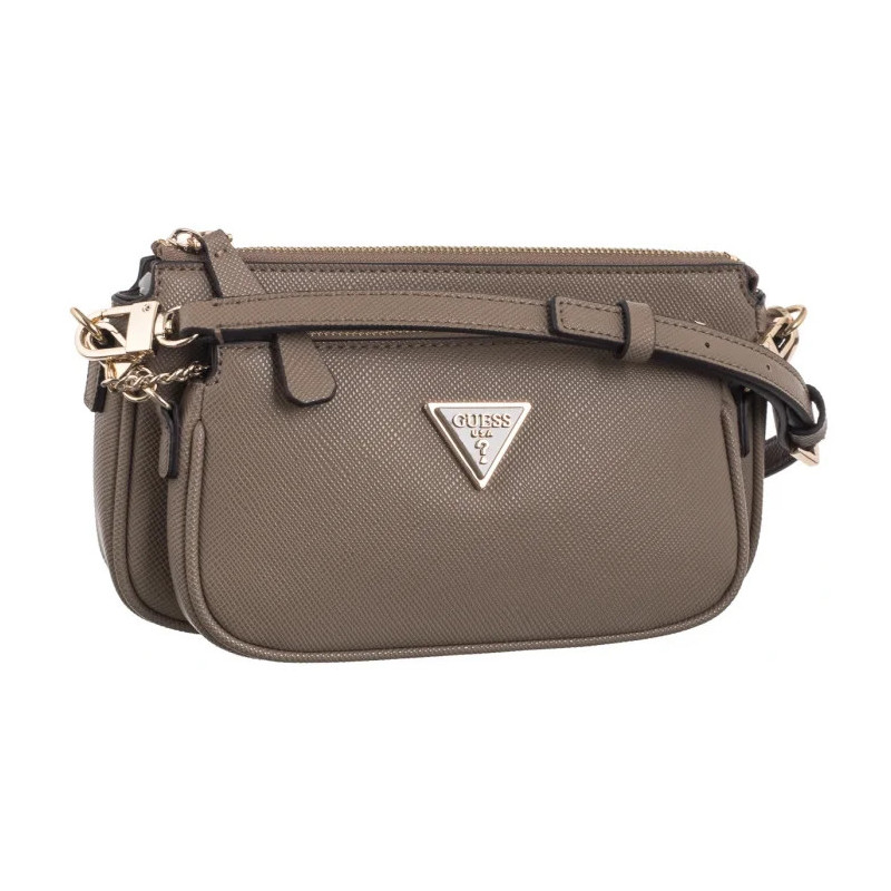 Guess Noelle Dbl Pouch Crossbody HWZG78 79710 Dark Taupe (GU515-f) handbag