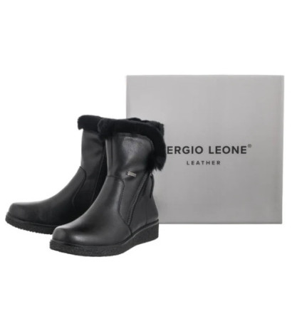 Sergio Leone Czarne Licowe BT 338-S (SL555-a) boots