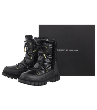 Tommy Hilfiger Fur Boot Black T3A5-33610-1695999 (TH1217-a) batai