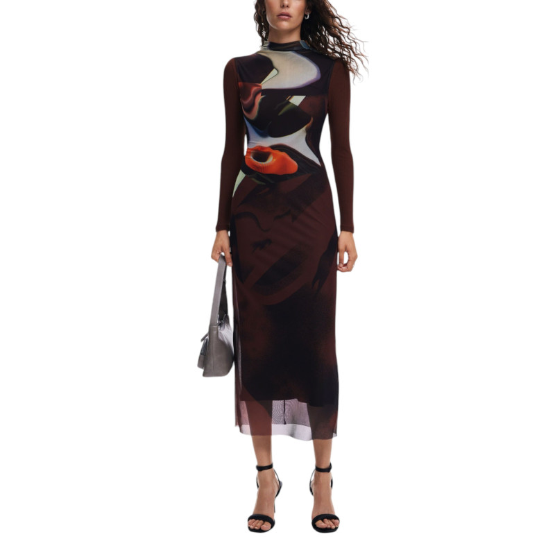 Desigual Dress 24WWVK58 Brown