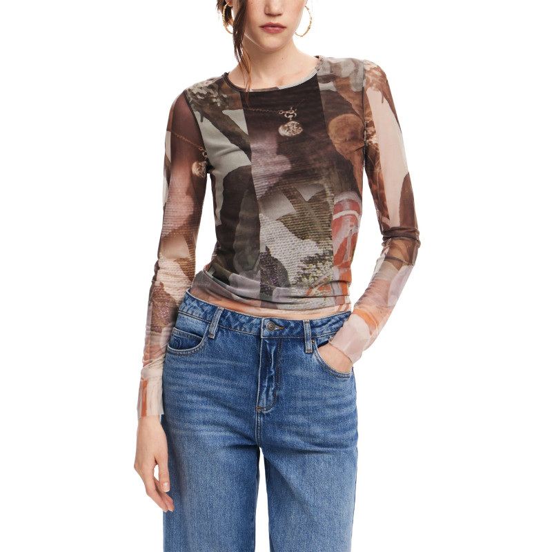 Desigual T-shirts 24WWTK59 Brown