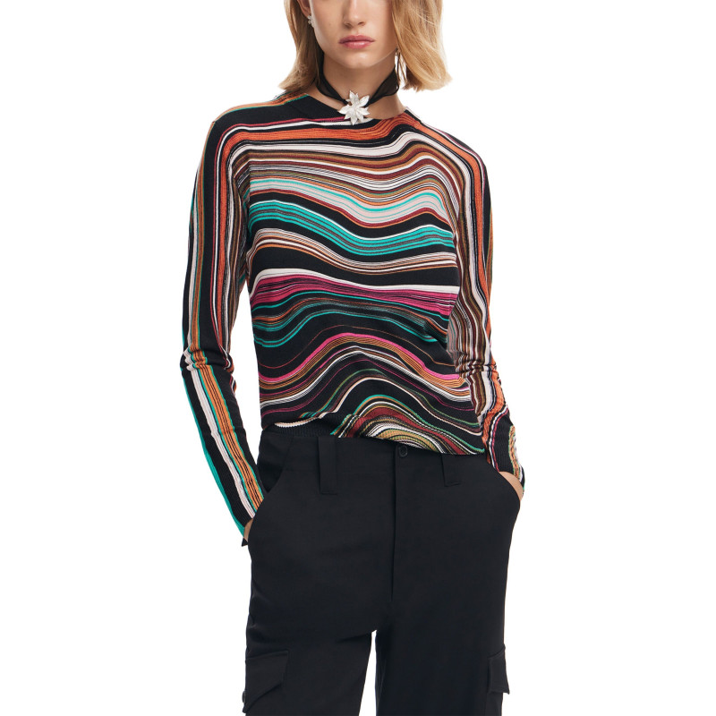 Desigual Knitwear 24WWJF69 Turquoise