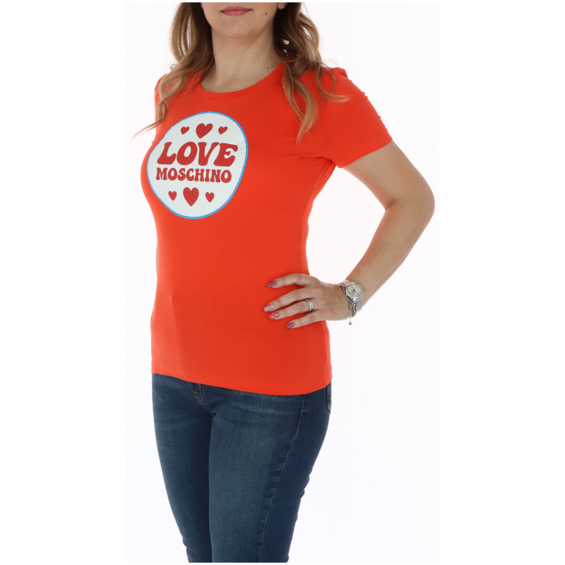 Love Moschino T-shirts W4H1920 Orange