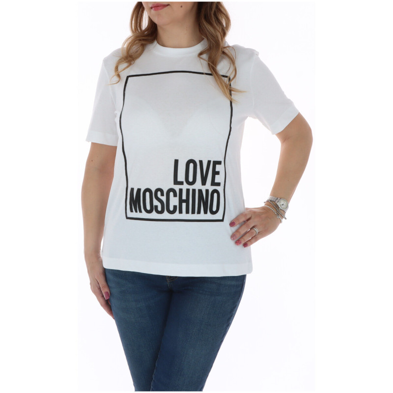 Love Moschino T-shirts W4H0622M3876 White