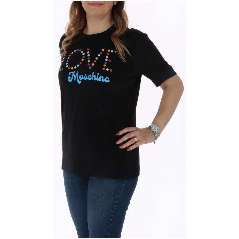 Love Moschino T-shirts W4H0625M3876 Black