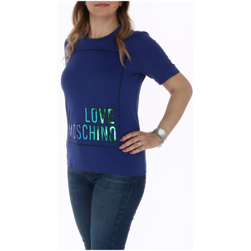 Love Moschino T-shirts W4F153IM3876 Blue