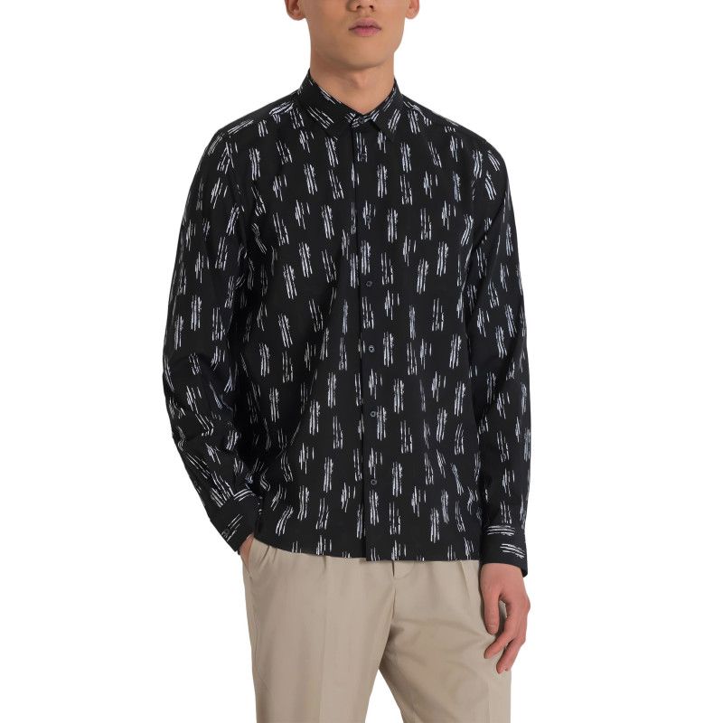 Antony Morato Shirts MMSL00614-FA430593 Black