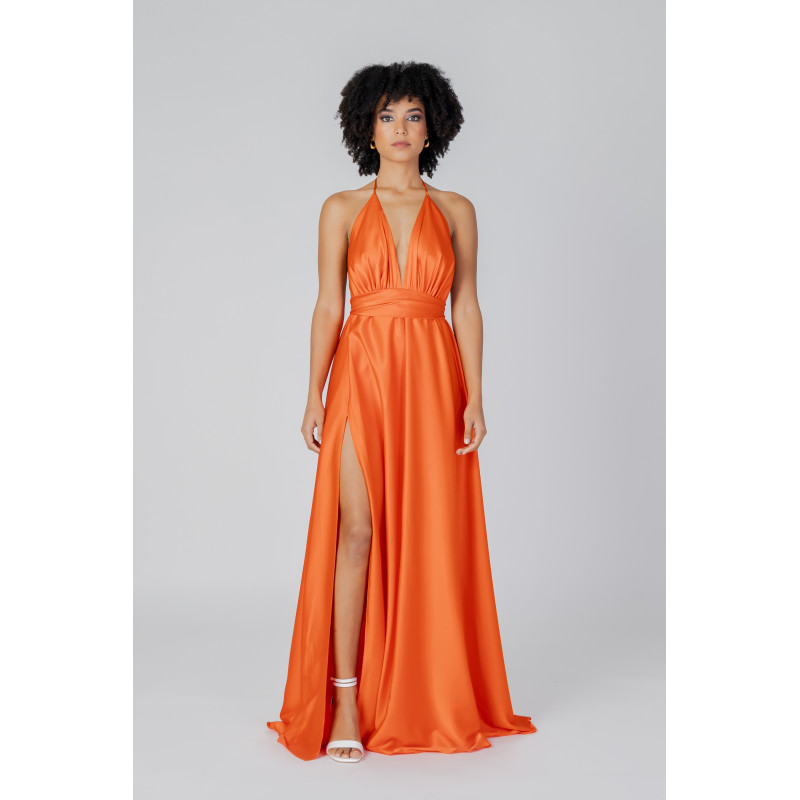 Sol Wears Women Dress WH7_11420500125_Arancione Orange