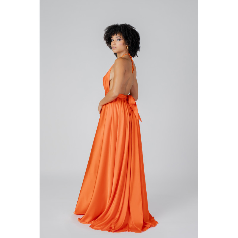 Sol Wears Women Dress WH7_11420500125_Arancione Orange