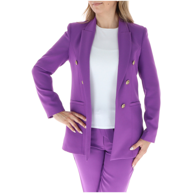 Sol Wears Women Blazer MD329 Purple