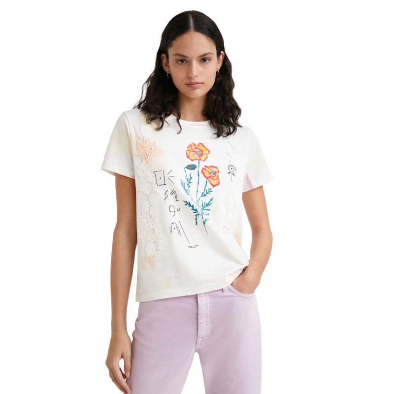 Desigual T-shirts 22SWTKAV White