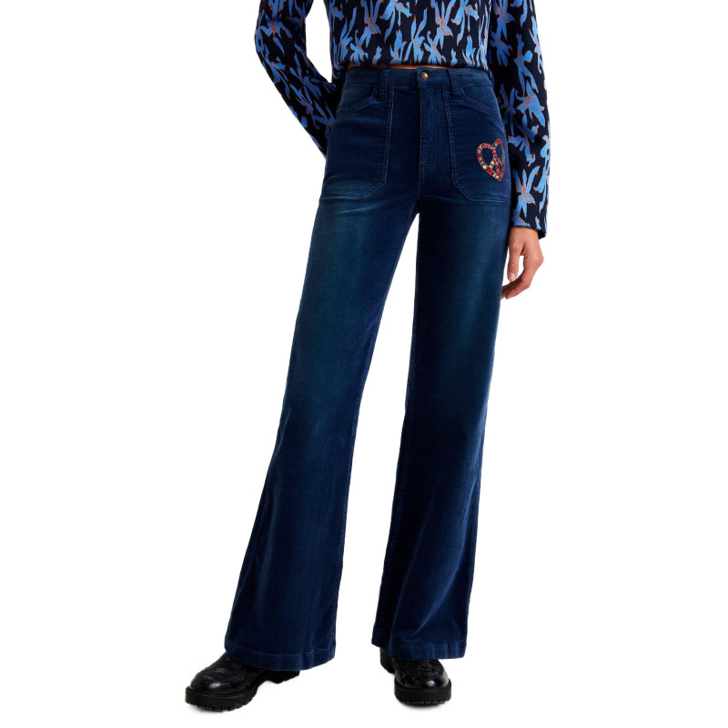 Desigual Trousers 21WWPN05 Blue