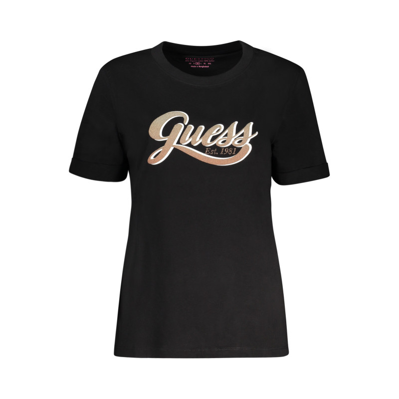 Guess jeans marškinėliai W4YI09JA914 Juoda