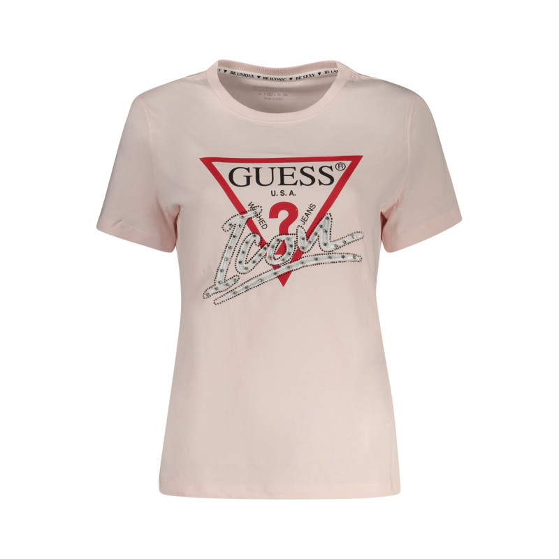 Guess jeans marškinėliai W4YI32I3Z14 Rožinė