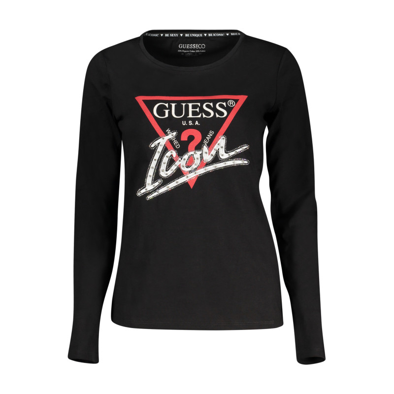 Guess jeans marškinėliai W4YI33I3Z14 Juoda