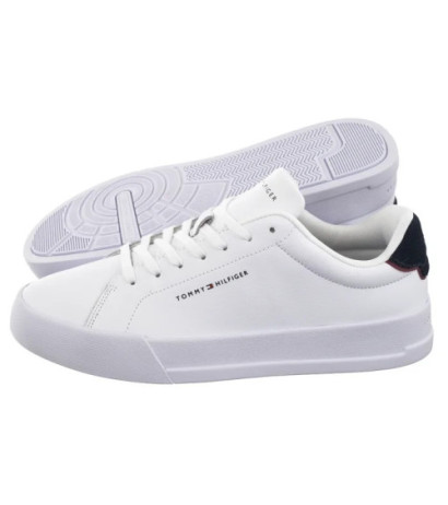 Tommy Hilfiger TH Court Lth Detail Ess White/Desert Sky FM0FM05367 0LD (TH1219-a) spordijalatsid