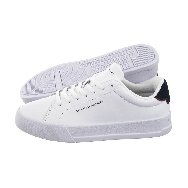 Tommy Hilfiger TH Court Lth Detail Ess White/Desert Sky FM0FM05367 0LD (TH1219-a) spordijalatsid