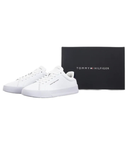 Tommy Hilfiger TH Court Lth Detail Ess White/Desert Sky FM0FM05367 0LD (TH1219-a) spordijalatsid