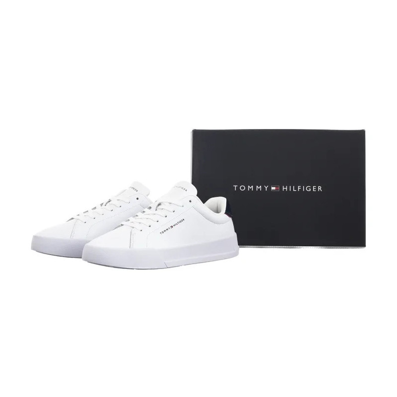 Tommy Hilfiger TH Court Lth Detail Ess White/Desert Sky FM0FM05367 0LD (TH1219-a) spordijalatsid