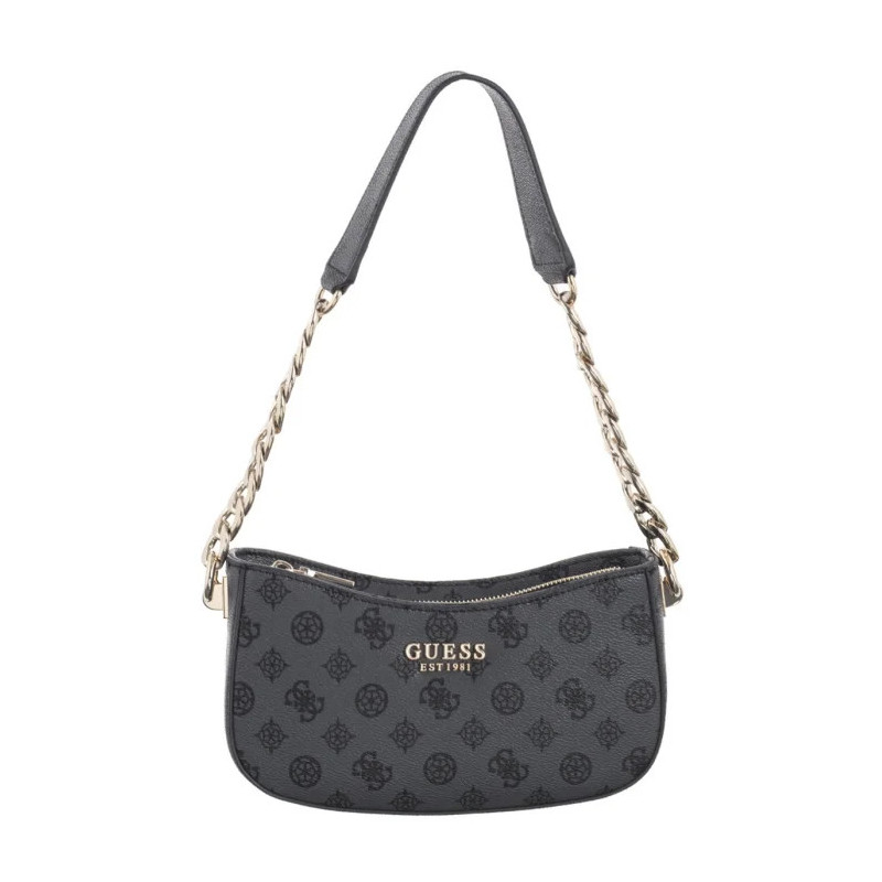 Guess Evelune Top Zip Shoulder Bag HWPG93 53180 Charcoal Logo (GU695-a) handbag