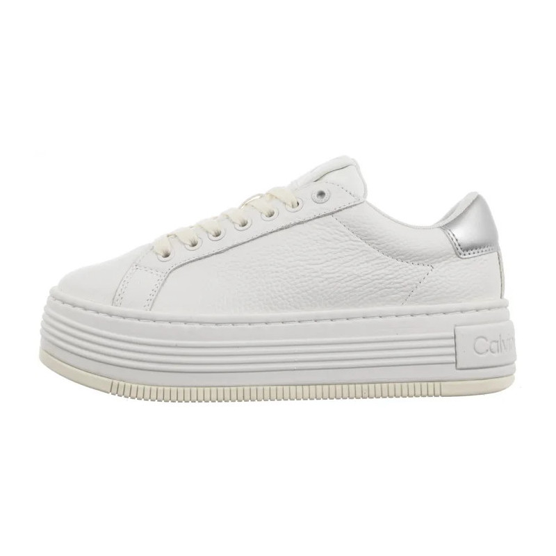 Calvin Klein Bold Flatf Low Mix Ohb Bright White/Creamy White/Silver YW0YW01632 0LC (CK602-a) bateliai