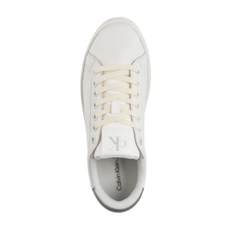 Calvin Klein Bold Flatf Low Mix Ohb Bright White/Creamy White/Silver YW0YW01632 0LC (CK602-a) bateliai