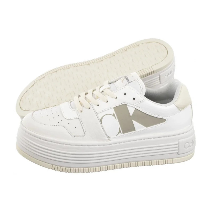 Calvin Klein Bold Flatf Low Laceup Mix Nbs BrightWhite/Creamy White YW0YW01641 0LD (CK603-a) kingad