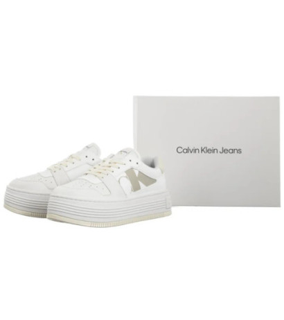 Calvin Klein Bold Flatf Low Laceup Mix Nbs BrightWhite/Creamy White YW0YW01641 0LD (CK603-a) kingad