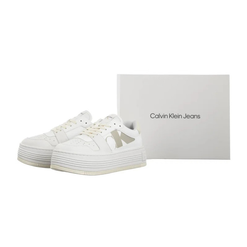 Calvin Klein Bold Flatf Low Laceup Mix Nbs BrightWhite/Creamy White YW0YW01641 0LD (CK603-a) kingad