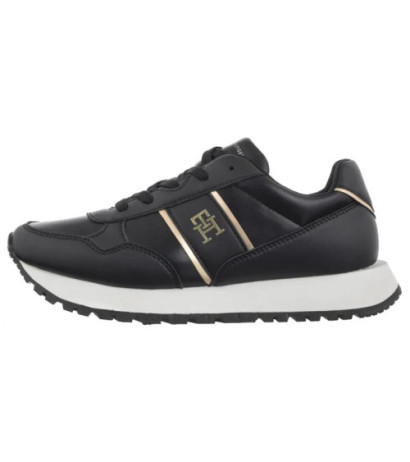 Tommy Hilfiger Low Cut Lace-Up Sneaker Black/Platinum T3A9-33548-1695 X208 (TH1222-a) batai