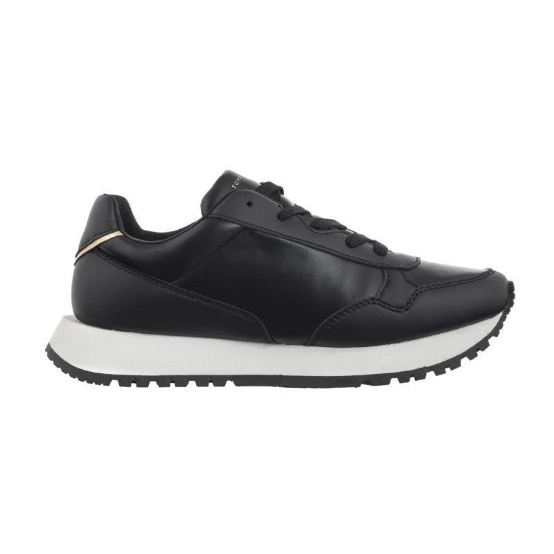 Tommy Hilfiger Low Cut Lace-Up Sneaker Black/Platinum T3A9-33548-1695 X208 (TH1222-a) batai