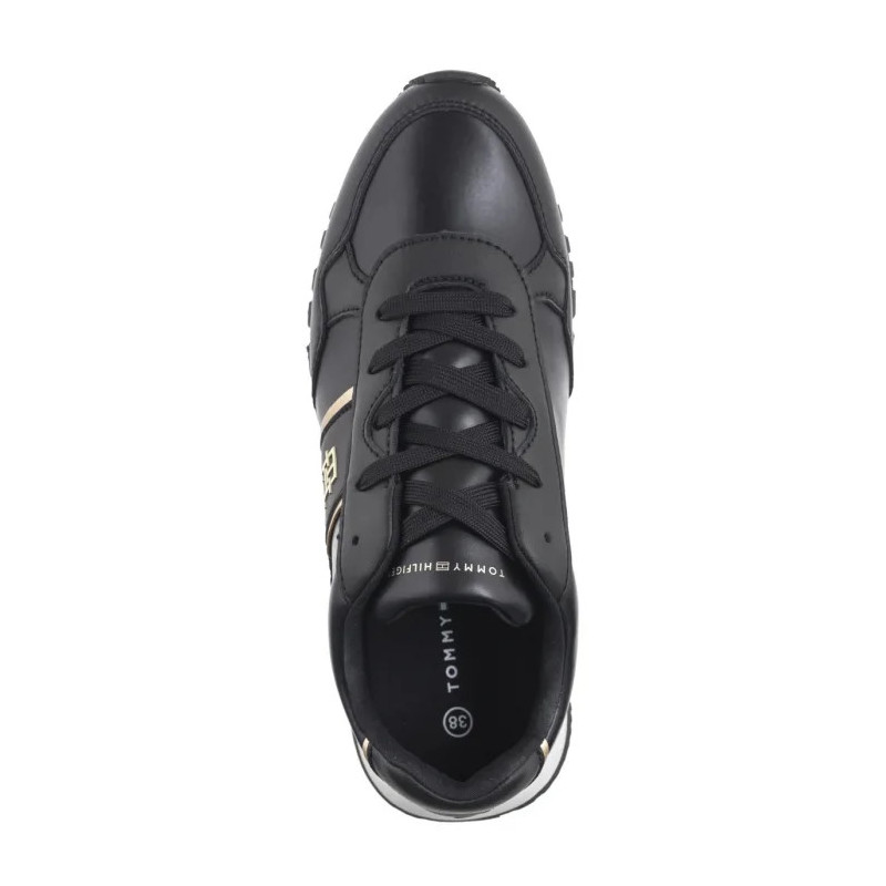 Tommy Hilfiger Low Cut Lace-Up Sneaker Black/Platinum T3A9-33548-1695 X208 (TH1222-a) batai