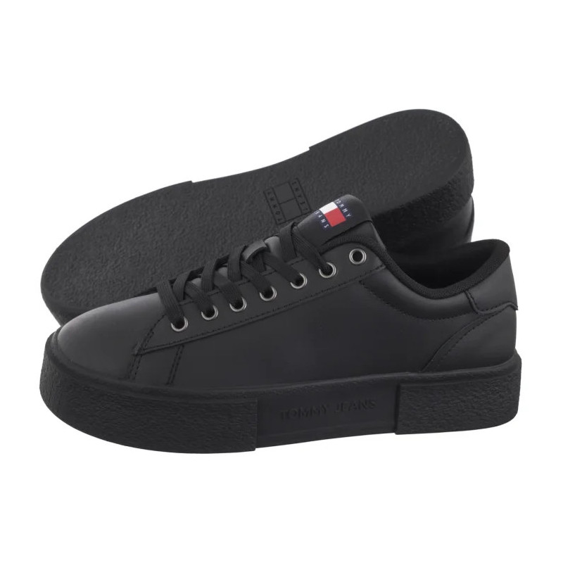 Tommy Hilfiger (New) Tjw Flatform Sneaker Black EN0EN02698 BDS (TH1228-a) batai