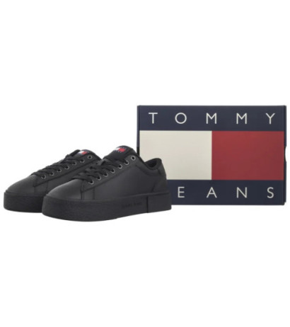 Tommy Hilfiger (New) Tjw Flatform Sneaker Black EN0EN02698 BDS (TH1228-a) batai