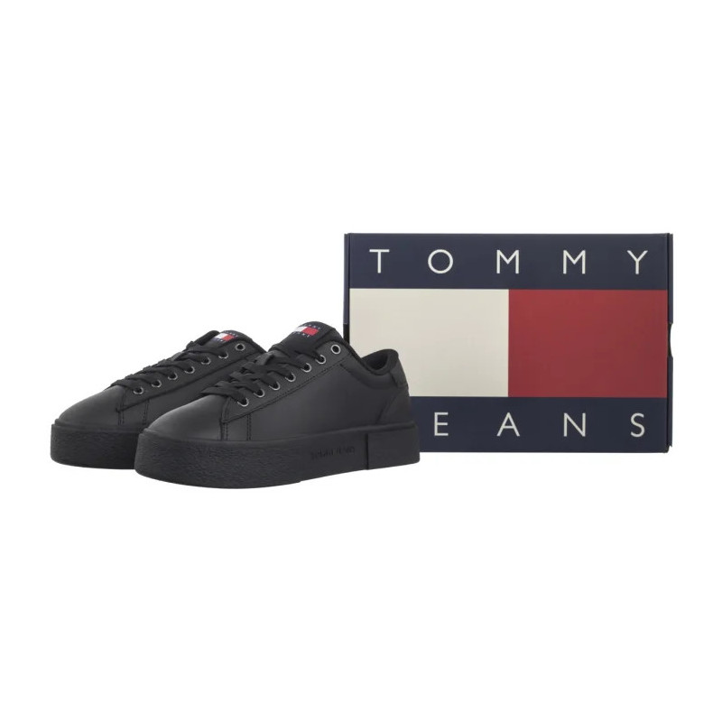 Tommy Hilfiger (New) Tjw Flatform Sneaker Black EN0EN02698 BDS (TH1228-a) batai