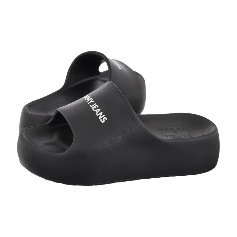 Tommy Hilfiger Tjw Chunky Pool Slide Ess Black EN0EN02763 BDS (TH1229-a) Moteriški batai/šlepetės