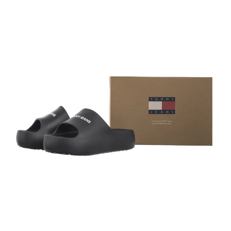 Tommy Hilfiger Tjw Chunky Pool Slide Ess Black EN0EN02763 BDS (TH1229-a) Moteriški batai/šlepetės