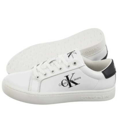 Calvin Klein Classic Cupsole Laceup Bright White/Black YW0YW01269 YBR (CK608-a) spordijalatsid