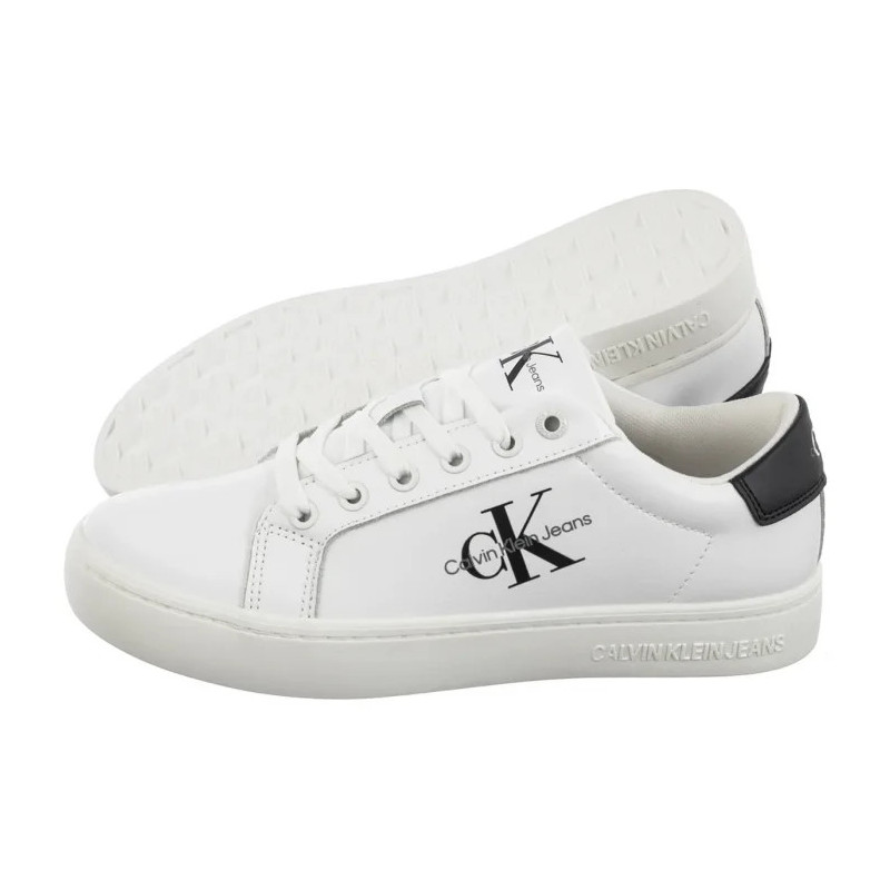 Calvin Klein Classic Cupsole Laceup Bright White/Black YW0YW01269 YBR (CK608-a) batai