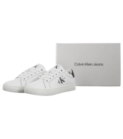 Calvin Klein Classic Cupsole Laceup Bright White/Black YW0YW01269 YBR (CK608-a) batai