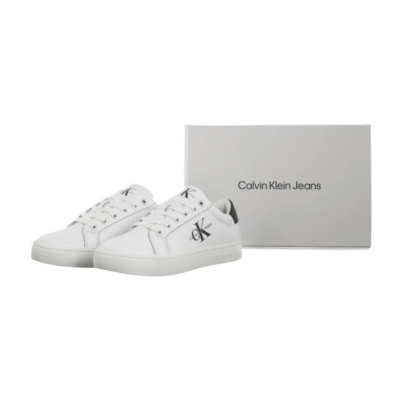 Calvin Klein Classic Cupsole Laceup Bright White/Black YW0YW01269 YBR (CK608-a) batai