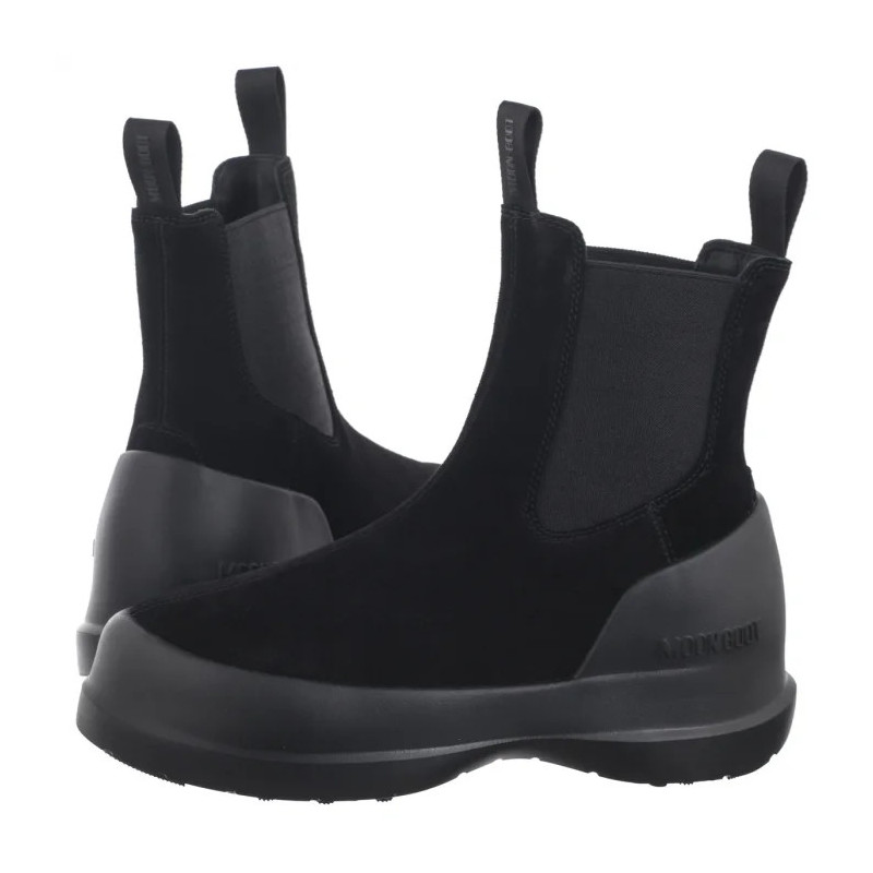 Moon Boot MB Luna Chelsea Suede Black 2480050 N001 (MB71-a) kurpes