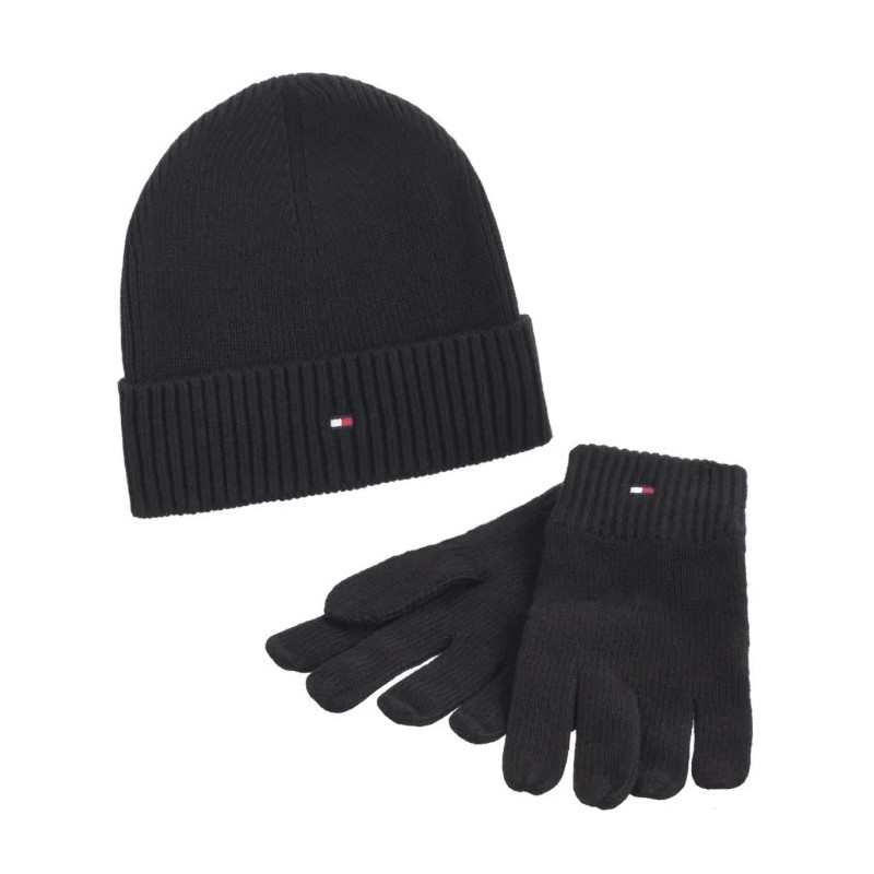 Tommy Hilfiger Flag Pima Cotton Beanie & Gloves AM0AM12938 BDS (TH1225-a) cap