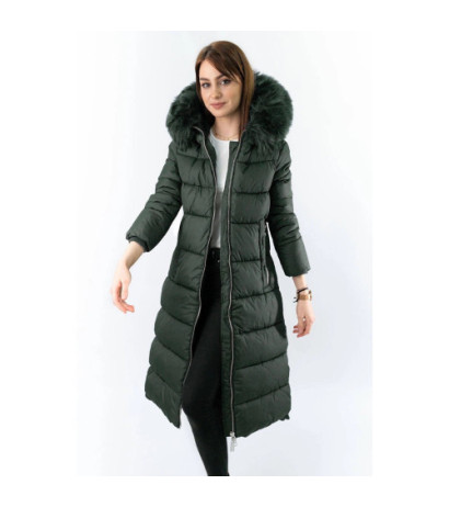 LONG WINTER HOODED JACKET BLACK (7688BIG) striukė